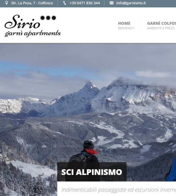 Garnì Sirio - Web responsive - Colfosco